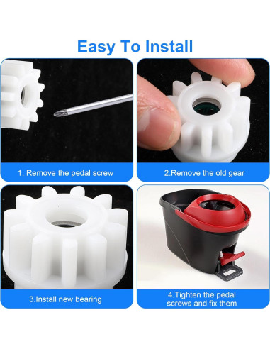 6 Piezas Repuesto Mopa Giratoria LLOUSSAK Compatible O-Cedar