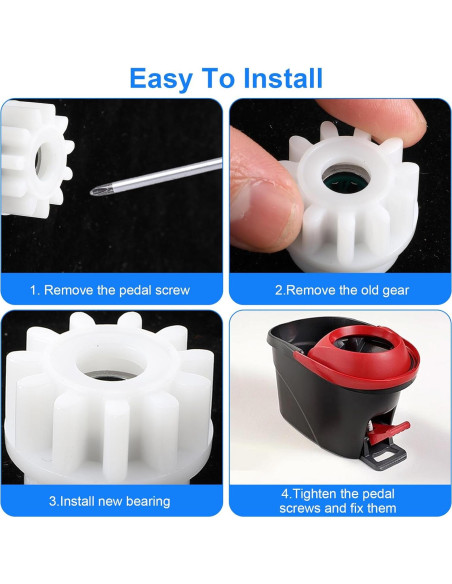 6 Piezas Repuesto Mopa Giratoria LLOUSSAK Compatible O-Cedar