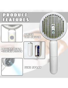 Cepillo de Vapor 2 en 1 CityinSky para Gatos y Perros - Control de Muda y Rocío 2