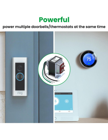 Transformador de Timbre 24V 40VA Auspow - Compatible con Ring y Nest