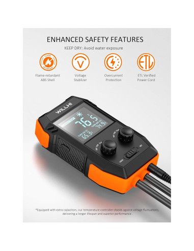 Controlador de Temperatura Digital WILLHI WH2408 1200W