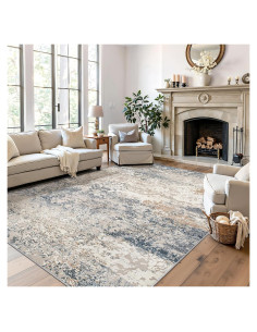 Alfombra Lavable Art&Tuft 5x7 TPR22 Azul Antideslizante