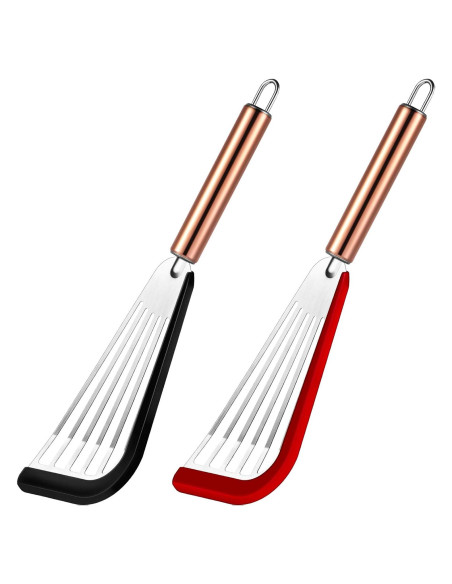 Espátula Ranurada Flexible Boao de Acero Inoxidable 30 cm