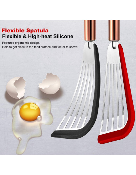 Espátula Ranurada Flexible Boao de Acero Inoxidable 30 cm