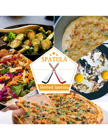 Espátula Ranurada Flexible Boao de Acero Inoxidable 30 cm