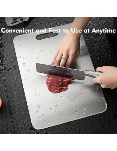 Tabla de Cortar de Titanio 100% Puro 39x28 cm - Apta Lavavajillas