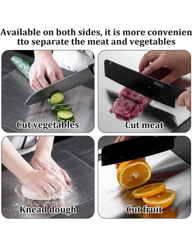 Tabla de Cortar de Titanio 100% Puro 39x28 cm - Apta Lavavajillas