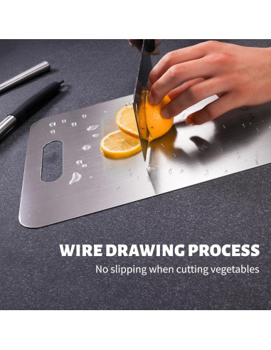 Tabla de Cortar de Titanio 100% Puro 39x28 cm - Apta Lavavajillas