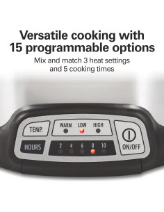 Olla de Cocción Lenta Programable Hamilton Beach 7 Cuartos 2