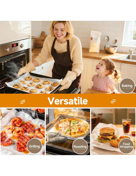 210 Hojas de Papel Pergamino LUYROOES 30.4x40.6 cm Anti-Adherente