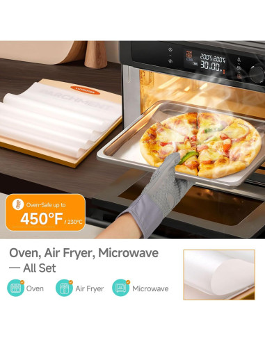 210 Hojas de Papel Pergamino LUYROOES 30.4x40.6 cm Anti-Adherente