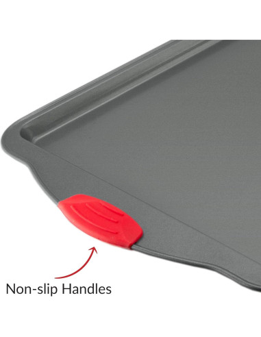 Juego de Bandejas para Hornear Boxiki Kitchen - Set de 3, Acero al Carbono Antiadherente