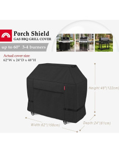 Cubierta para Parrilla a Gas Porch Shield 62x24x48cm Impermeable 2