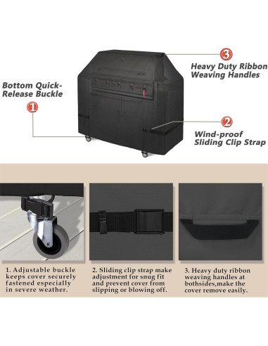 Cubierta para Parrilla a Gas Porch Shield 62x24x48cm Impermeable