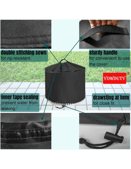 Cubierta Redonda Impermeable YOWDUTY para Fogón Yukon 71 cm