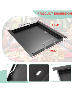 Plancha de Acero al Carbono WEBROIL para Parrillas Weber Spirit 200 2