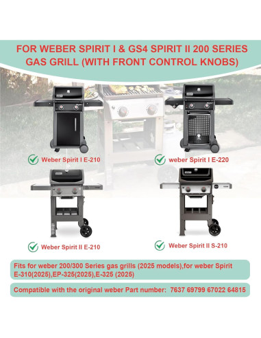 Plancha de Acero al Carbono WEBROIL para Parrillas Weber Spirit 200