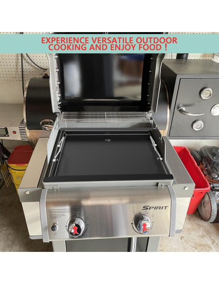 Plancha de Acero al Carbono WEBROIL para Parrillas Weber Spirit 200
