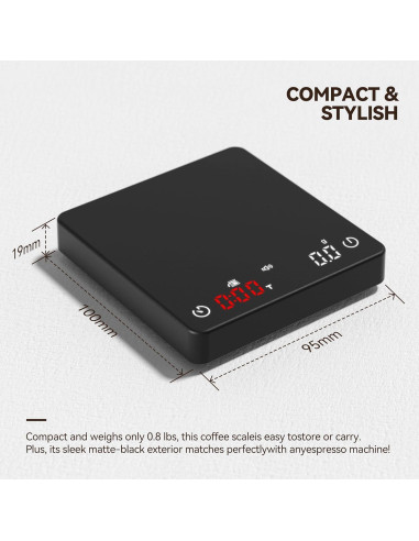 Báscula de café Bucanim Mini3 0.1g alta precisión 2kg