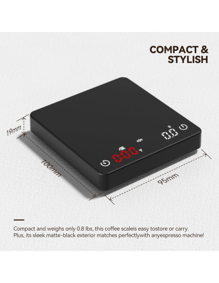 Báscula de café Bucanim Mini3 0.1g alta precisión 2kg