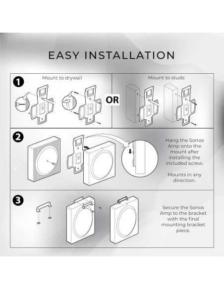 Soporte de Pared HumanCentric para Sonos Amp - Diseño Oculto Soporte de Pared HumanCentric para Sonos Amp - Diseño Oculto