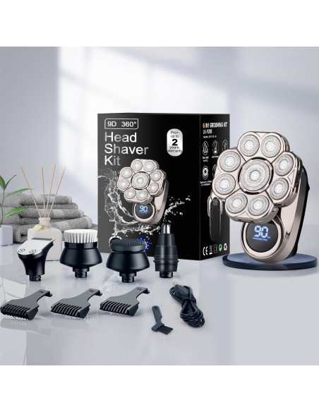 Afeitadora Eléctrica 9D Handsomemen Impermeable 5 en 1