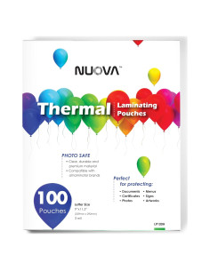Paquete de Laminado Térmico Nuova 100 Hojas 75 micras Carta