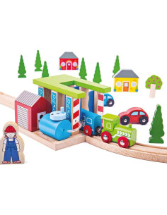 Lavadora de tren de madera Bigjigs - Juguete educativo 0.51 kg 2
