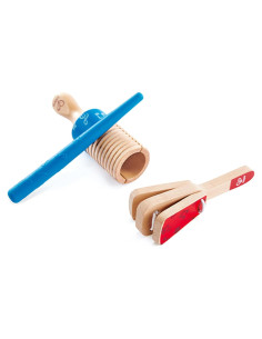 Juego de Instrumentos Musicales de Madera Hape - Clapper y Guiro