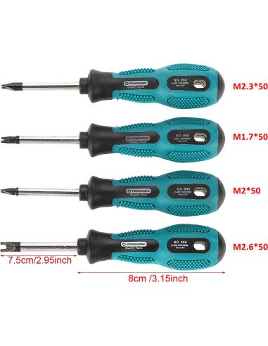 Juego de Destornilladores Tipo U Walfront 4 Piezas Acero