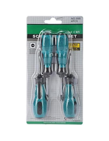 Juego de Destornilladores Tipo U Walfront 4 Piezas Acero