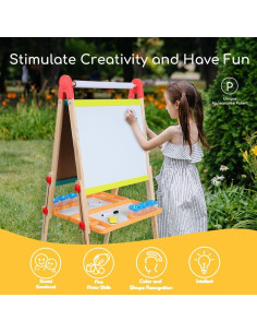 Caballete de Arte Plegable Vigorange para Niños 2-12 Años 2