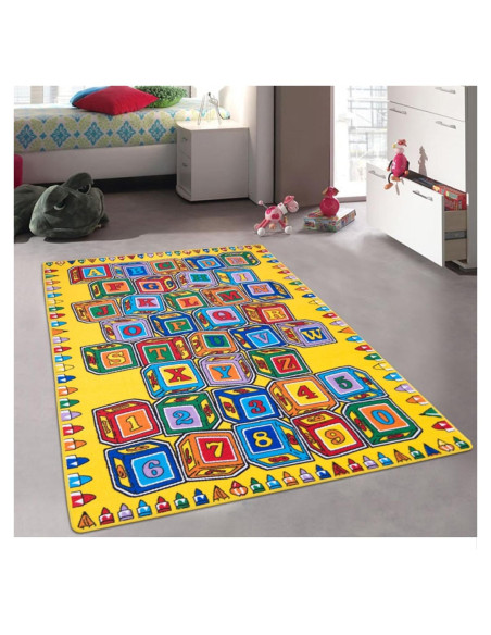 Alfombra de Área Educativa Multicolor Champion Rugs 1.52x2.13m