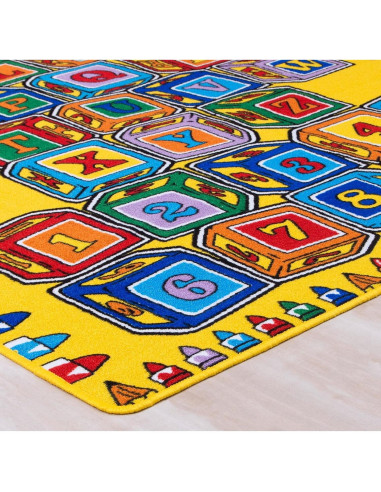 Alfombra de Área Educativa Multicolor Champion Rugs 1.52x2.13m