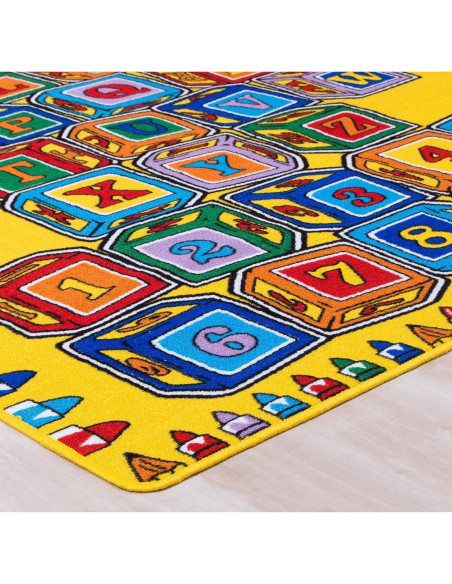 Alfombra de Área Educativa Multicolor Champion Rugs 1.52x2.13m