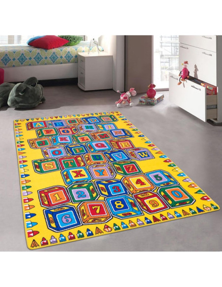 Alfombra de Área Educativa Multicolor Champion Rugs 1.52x2.13m