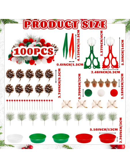 161 Piezas Relleno de Bin Sensorial Navideño ZhowHoHo