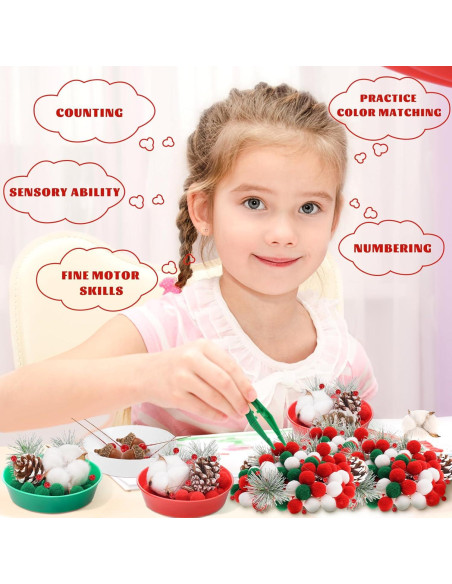 161 Piezas Relleno de Bin Sensorial Navideño ZhowHoHo