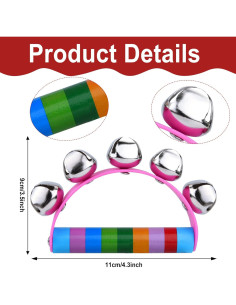 Campanas de Mano MIAHART 6 Piezas de Madera para Navidad 2