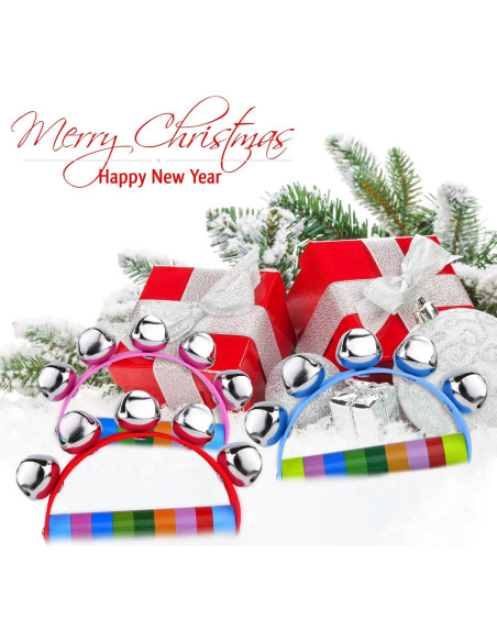 Campanas de Mano MIAHART 6 Piezas de Madera para Navidad