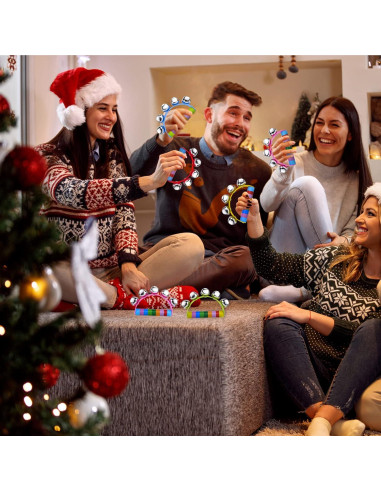 Campanas de Mano MIAHART 6 Piezas de Madera para Navidad