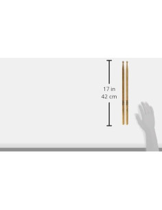 Palos de Batería On Stage Hickory 5A - Paquete de 12 2