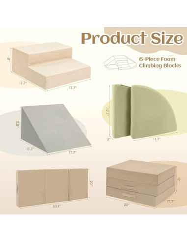 Juguetes de Escalada Erament 6 Piezas para Niños 1-3 Años