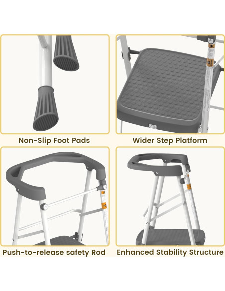 Escalera Plegable HBTower para Niños 2 Pasos Antideslizante