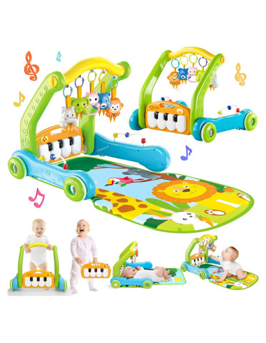 Alfombra de Juego 4 en 1 Toidgy Verde con Andador y Piano