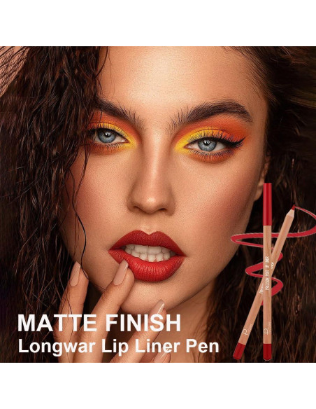 Juego de 12 Lápices Labiales KIMIEYE Mate Alta Pigmentación