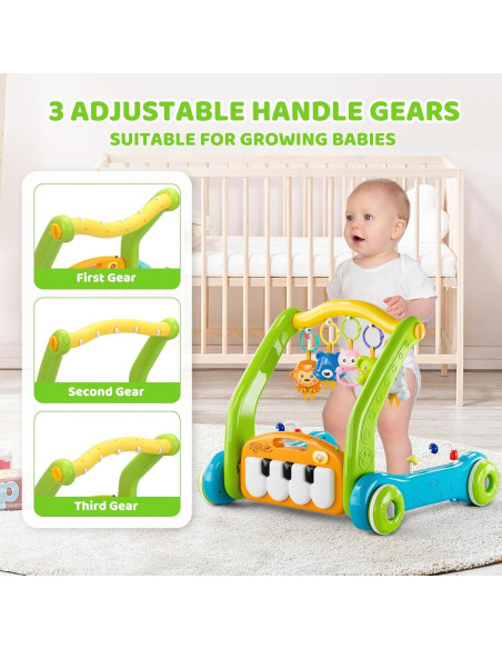 Alfombra de Juego 4 en 1 Toidgy Verde con Andador y Piano