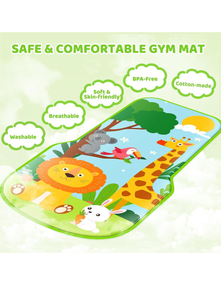 Alfombra de Juego 4 en 1 Toidgy Verde con Andador y Piano