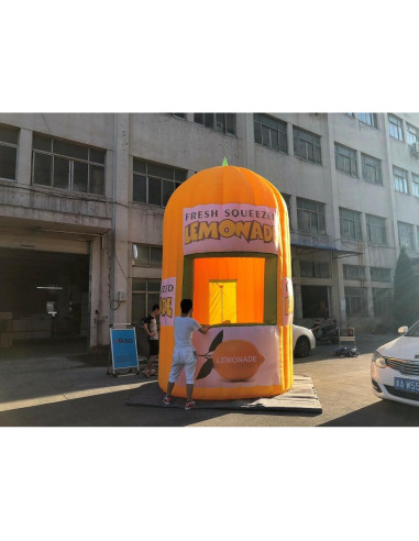 Stand Inflable de Bebidas Amarillo Genérico 3.66m Iluminado
