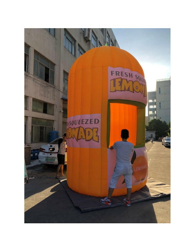 Stand Inflable de Bebidas Amarillo Genérico 3.66m Iluminado